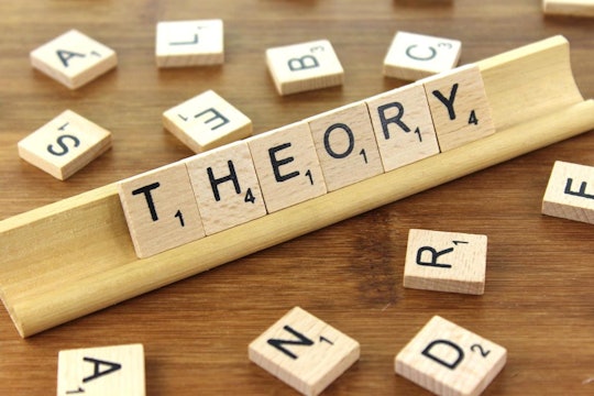 scrabble tiles that spell out the word theory