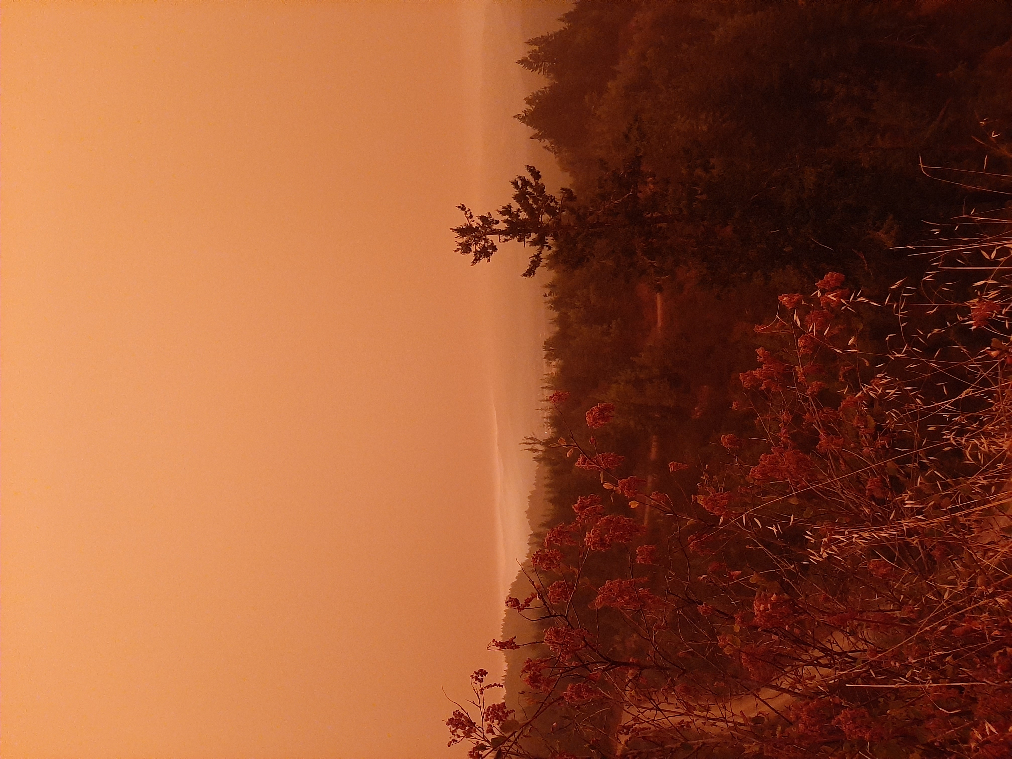 Smoke seen at the Top of the World in Humboldt County, CA.  