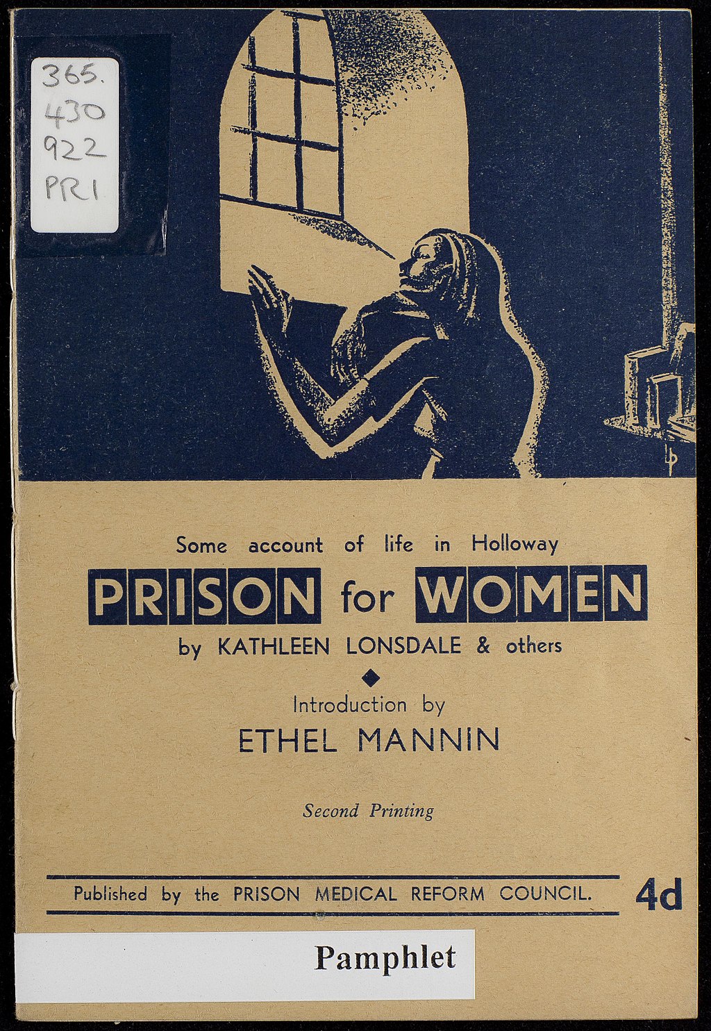 A pamphlet written by Kathleen Lonsdale called "Prison for Women"