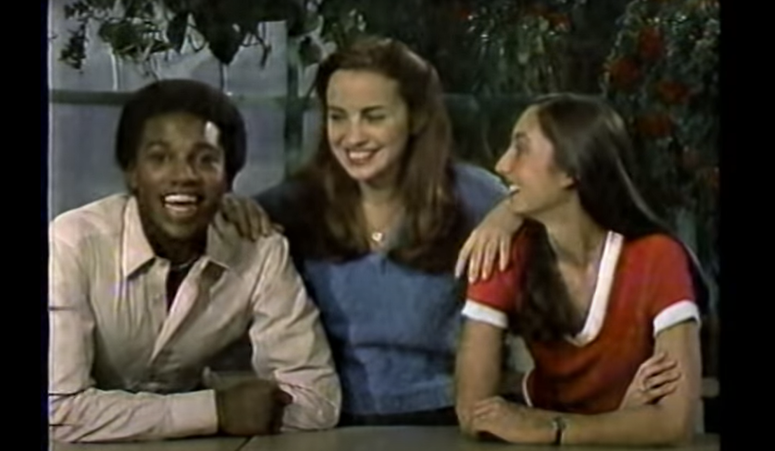 The original cast of 3-2-1 Contact! From left, Marc (Leon W. Grant), Lisa (Liz Moses), and Trini (Ginny Ortiz)