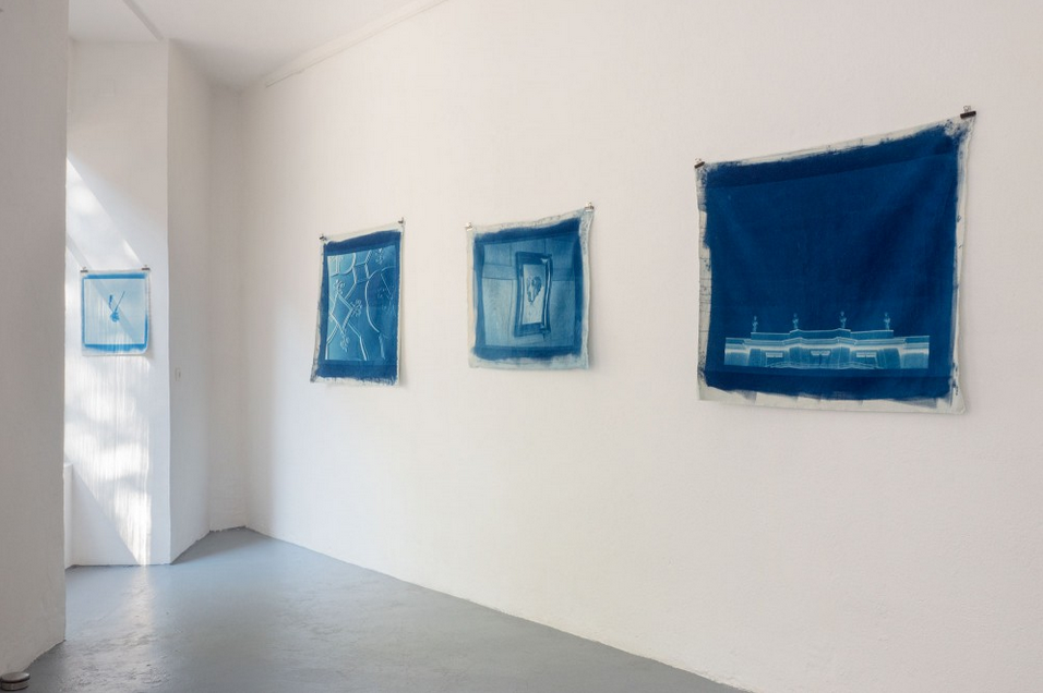 An exhibition of art done using the cyanotype printing process.