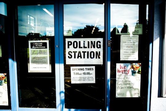 A polling station in the United Kingdom.