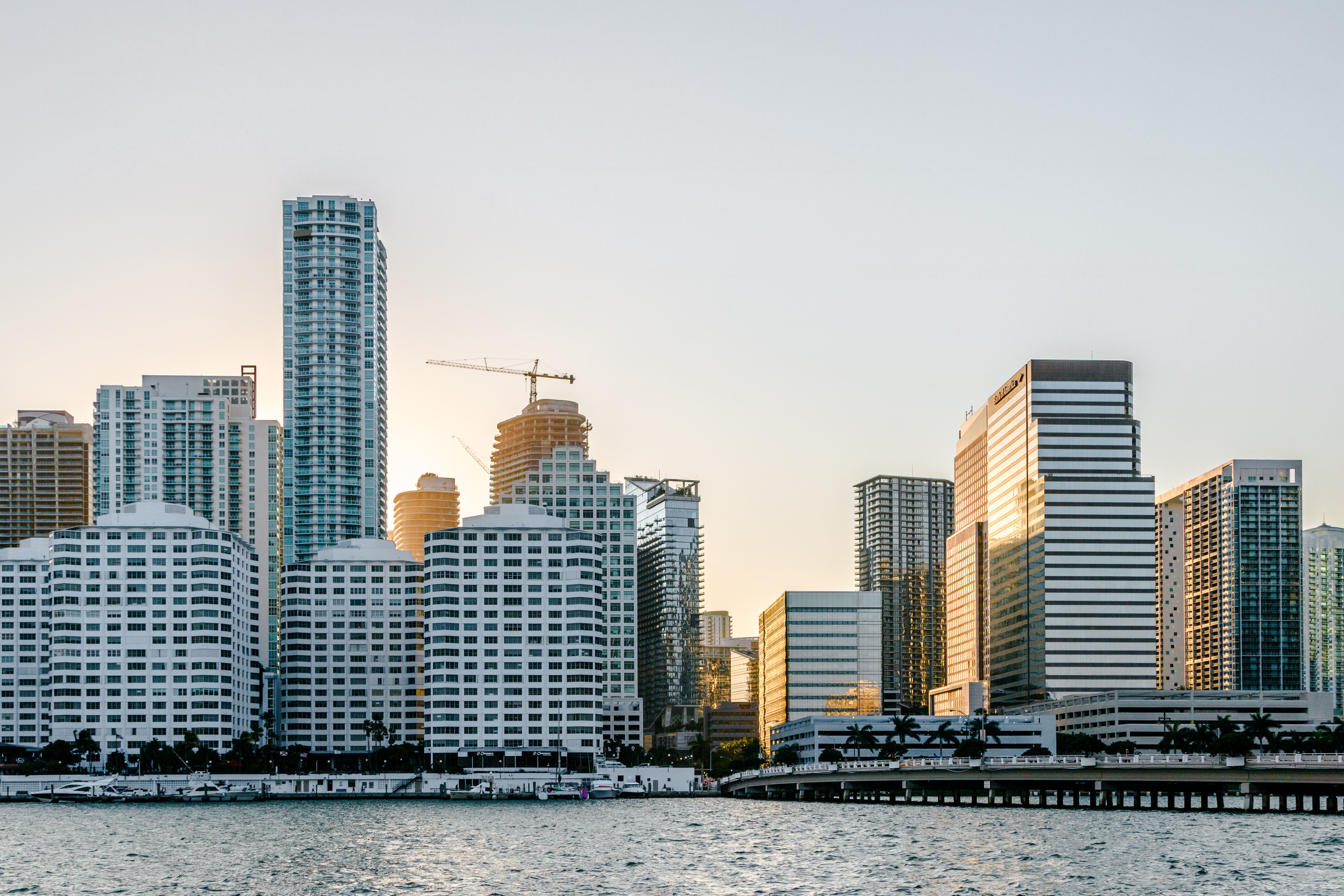 construction along the miami waterfront