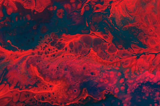 abstract blood abstract art in red with cells
