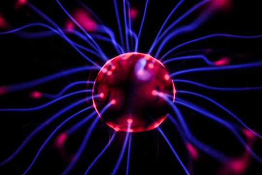 A plasma ball like the kind sold at Spencer's Gifts that's reminiscent of a brain.