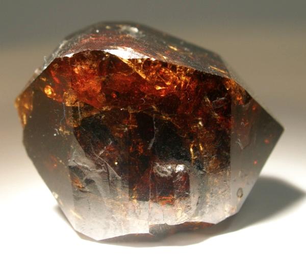 red-brown zircon crystal