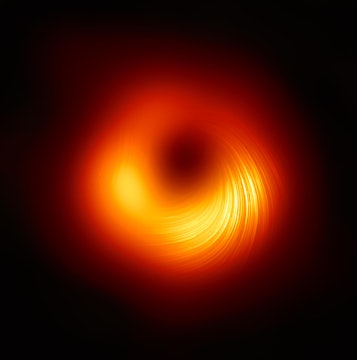 Download The first ever image of a black hole's swirling magnetic field is released