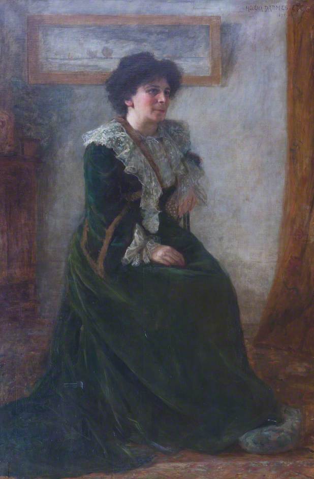 Portrait of Hertha Ayrton, Girton College, University of Cambridge, by her cousin Héléna Arsène Darmesteter