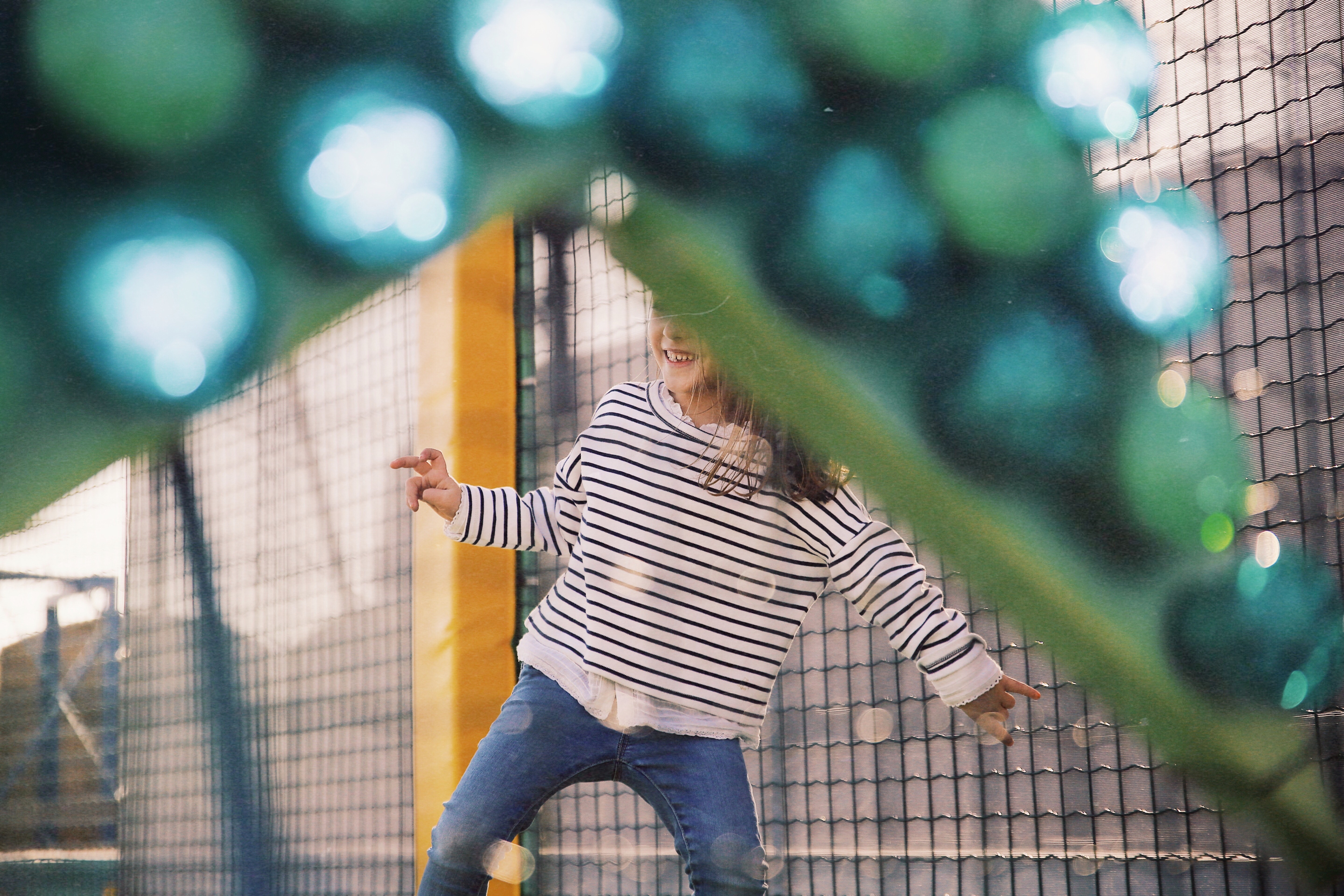 child playing in an indoor park