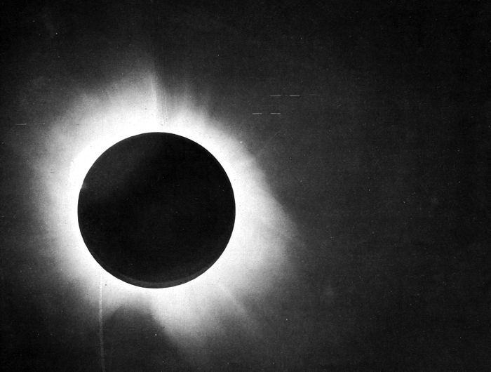 The May 29, 1919 solar eclipse, taken from Sobral Brazil.
