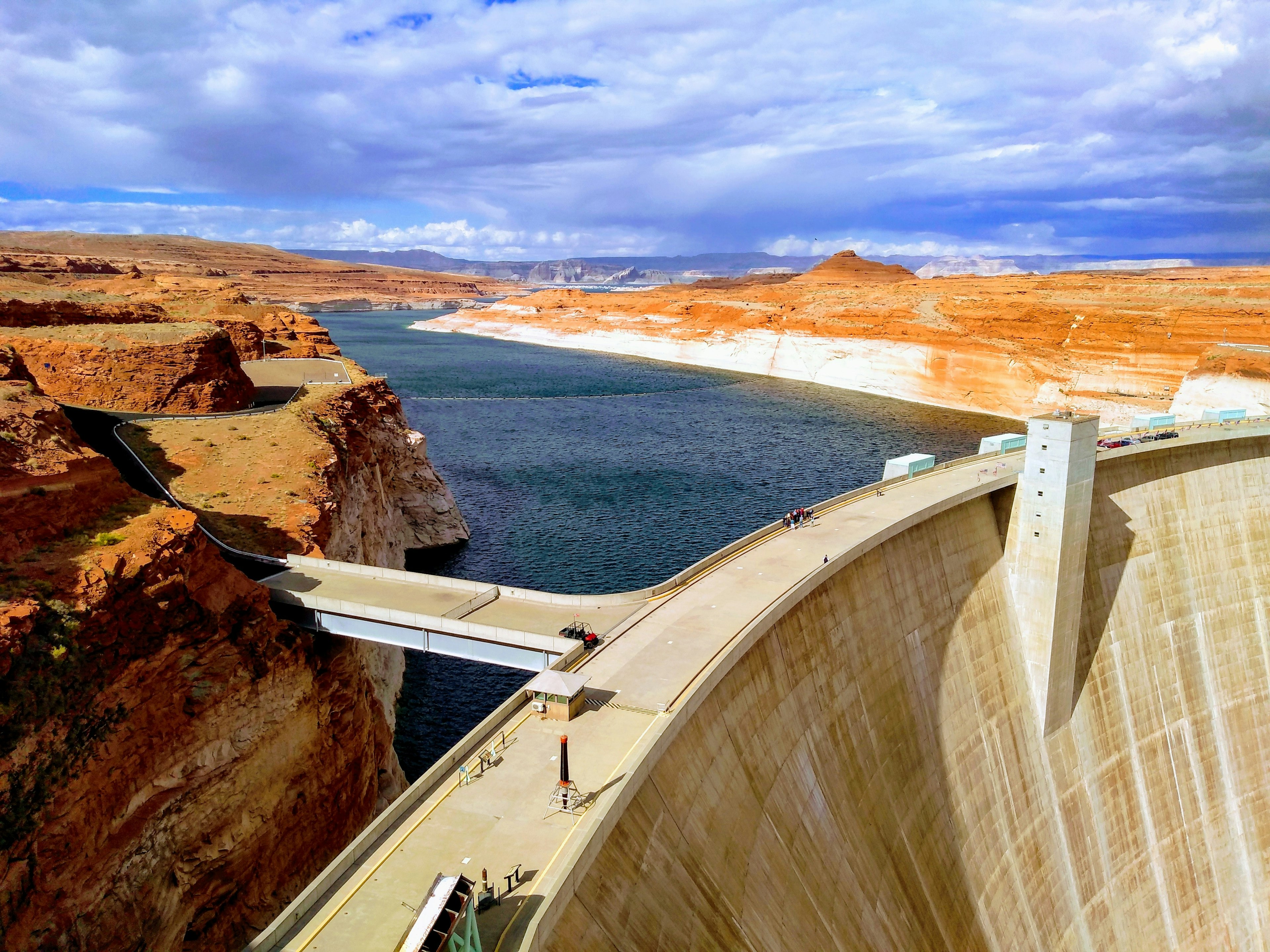 a view of the dam and Colorado river