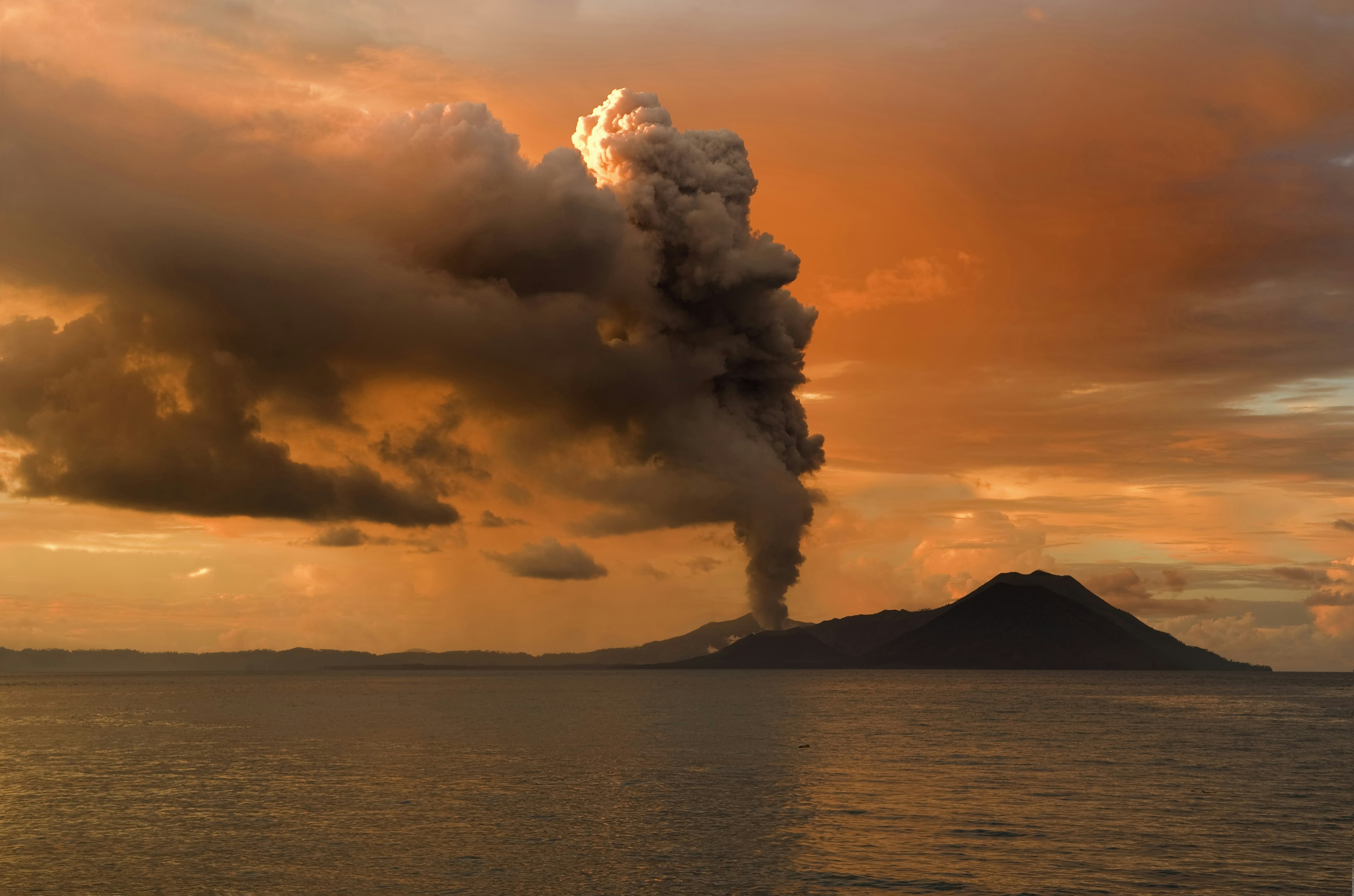 Tavurvur, a volcano in Papua New Guinea, erupting in 2009