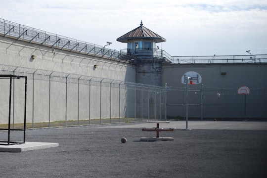 An empty prison yard