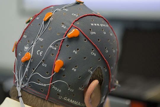 Chad Stephens uses Brain-Computer Interface (BCI) technology for his research efforts at NASA’s Langley Research Center. Here, he is using a dry electrode g.tec GAMMAcap and the P300 Spelling System to communicate.