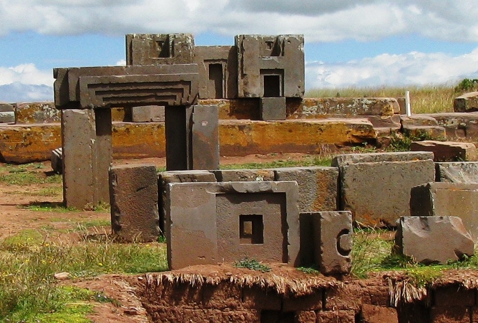 Pumapunku temple of a pre-Incan civilization 