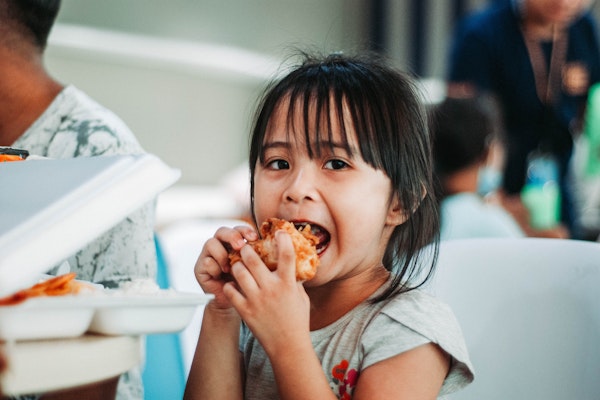 girl eating