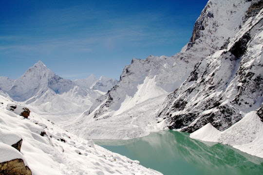 A mountain stream in the Himalayas.