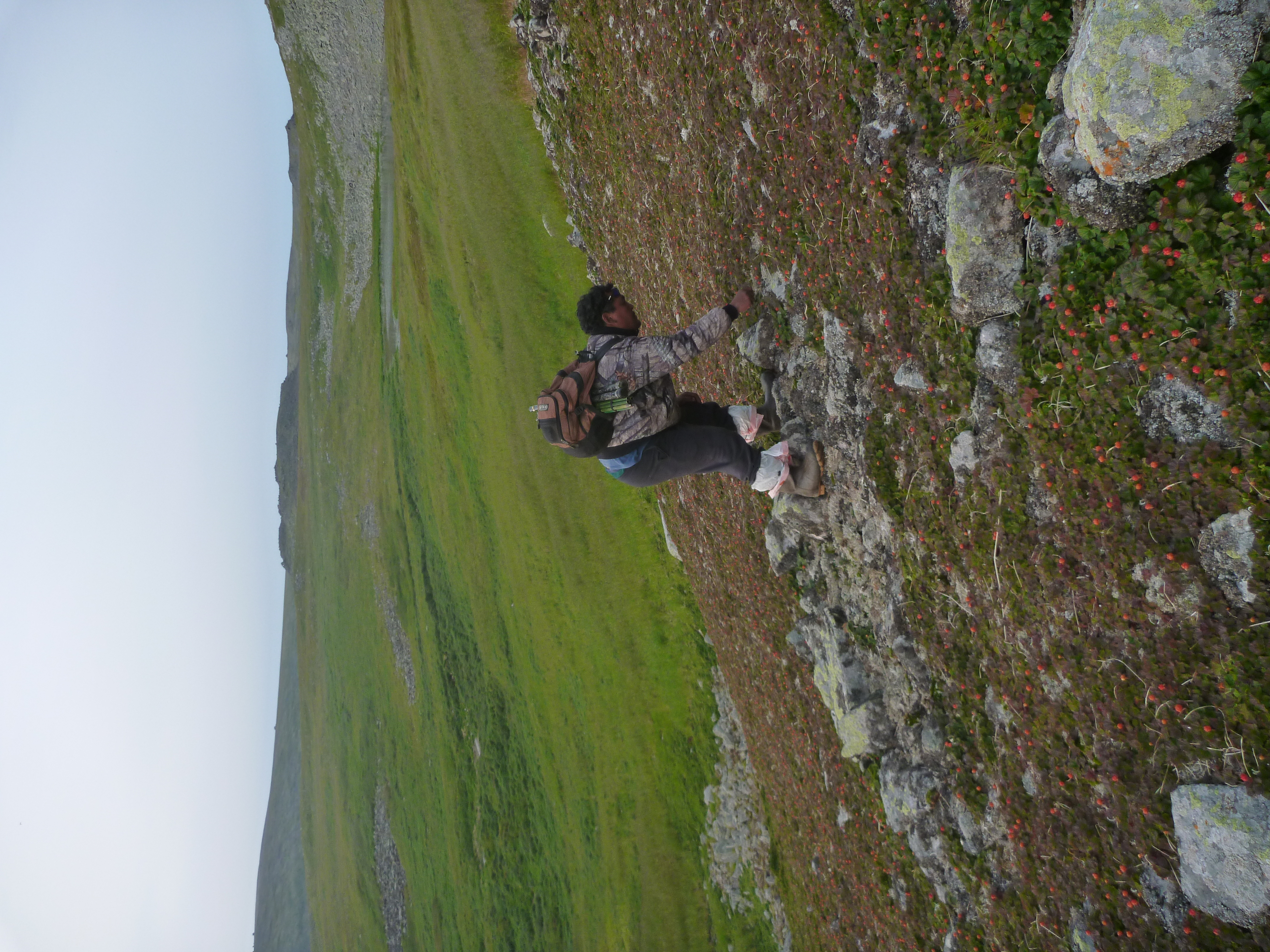 Punguk Shoogukwruk, a St. Lawrence Island resident, performing field research