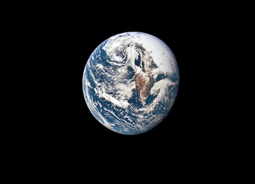 A view of Earth and particularly Mexico from space, taken by Apollo 10