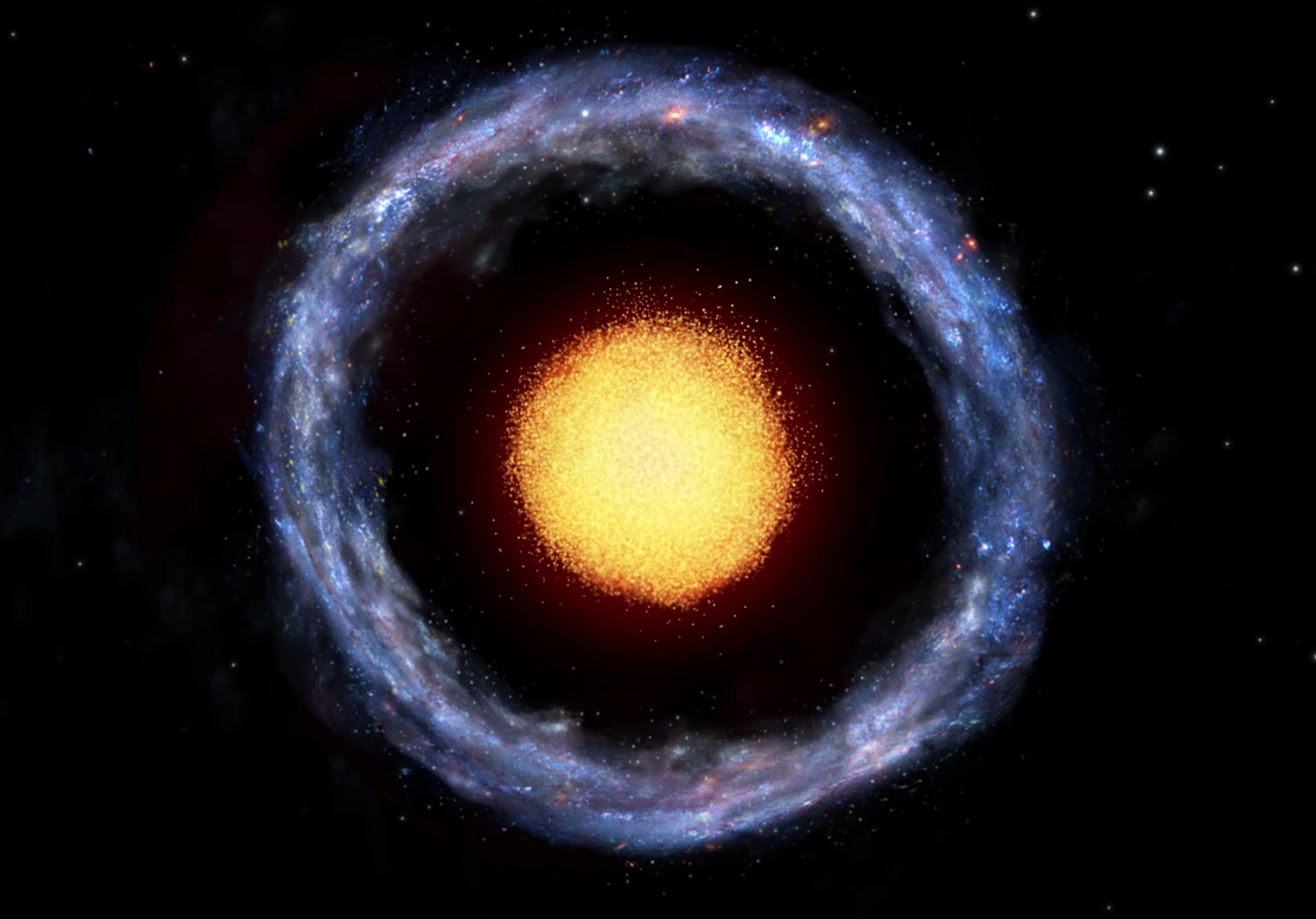 Artist's depiction of Burcin's Galaxy, PGC 1000714